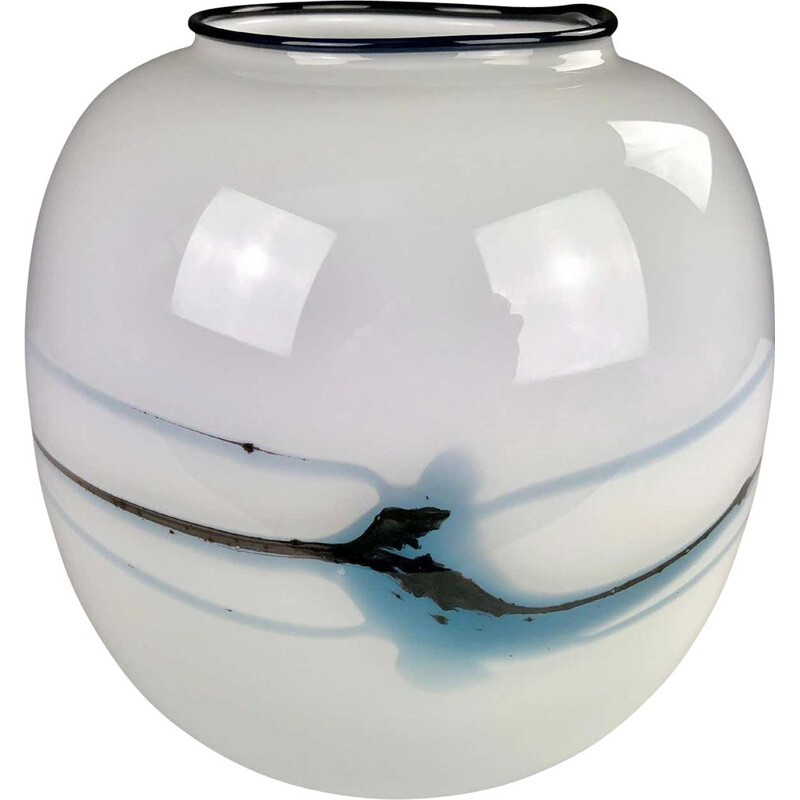 Vase danois vintage en verre de Michael Bang pour Holmegaard, 1980