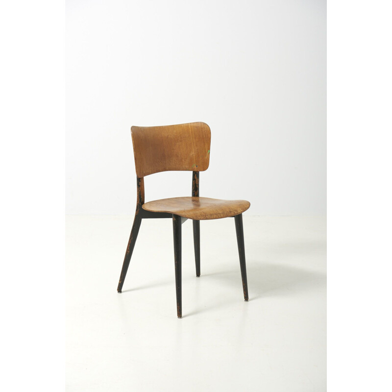 Chaise vintage "Cross Frame Chair" de Max Bill pour Horgen Glarus, Suisse  1950