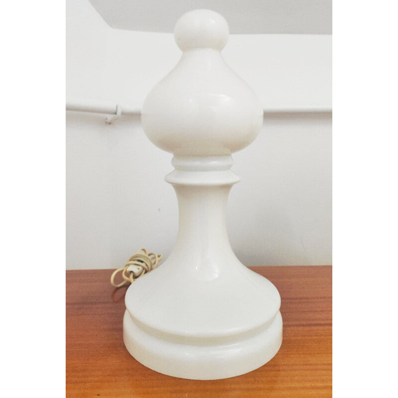 Vintage chess set table lamp by I.Jakes, Czechoslovakia 1970s