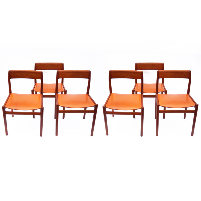 Set van 6 vintage teakhouten stoelen van M.D Walker voor Dalescraft, 1960