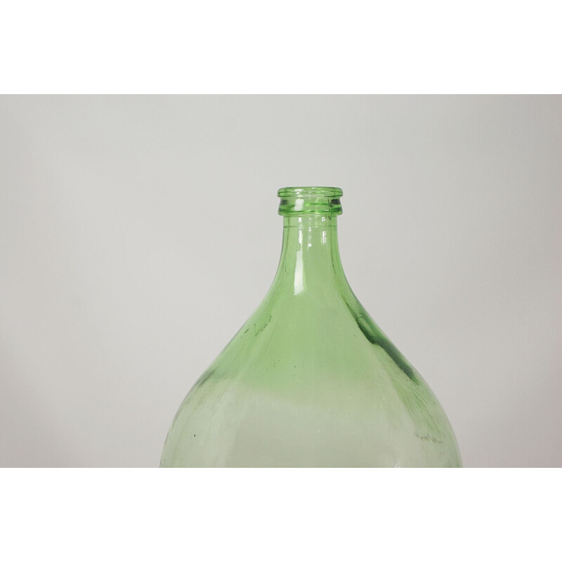 Dame Jeanne vintage fles in groen glas