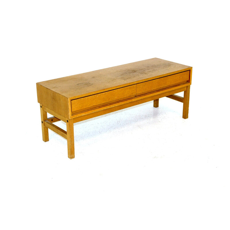 Vintage oakwood console by Marian Gabrinski for Möbel-Ikea, Sweden 1960