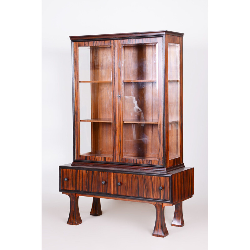 French vintage Art deco display cabinet, 1930s