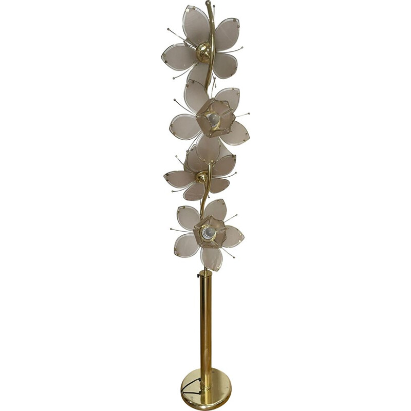 Italienische Vintage-Stehlampe mit Lotusblüte, 1970