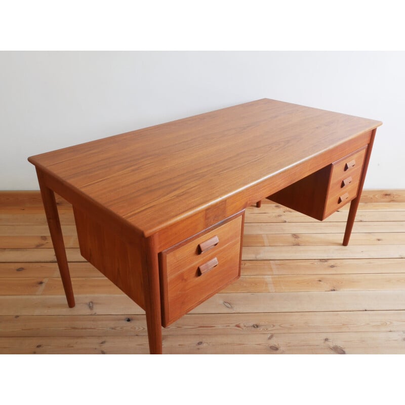 Vintage teakhouten bureau van Børge Mogensen voor Søborg Møbelfabrik, Denemarken 1950