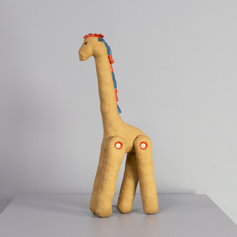 Jouet thérapeutique vintage girafe par Renate Müller pour H. Josef Leven  Kg, Allemagne 1970