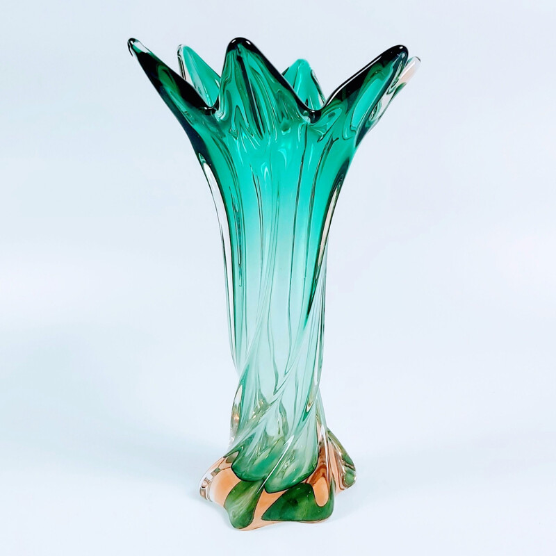 Vase vintage en verre de Murano, Italie 1960