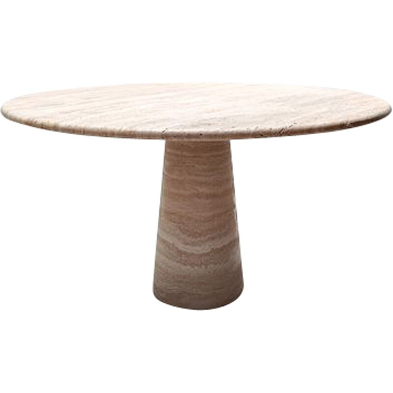Contemporary Beige Travertine Dining Table, Italy