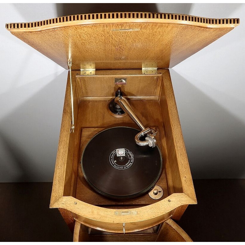 Meuble à musique vintage gramophone "La voix de son maître"