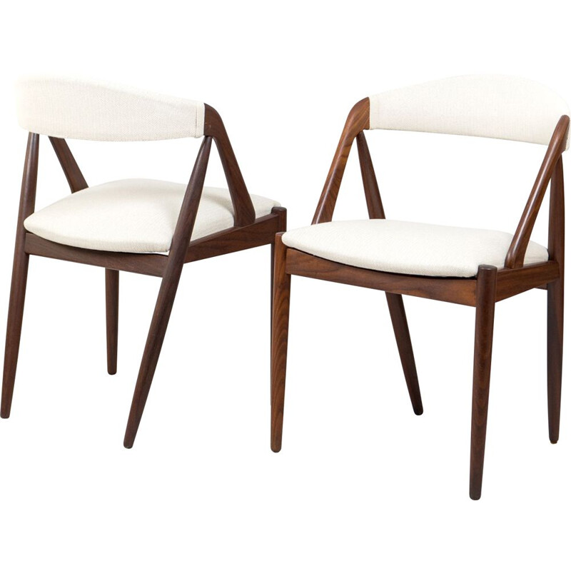 Pair of vintage chairs model 31 by Kai Kristiansen for Schou Andersen  Møbelfabrik, Denmark 1960s
