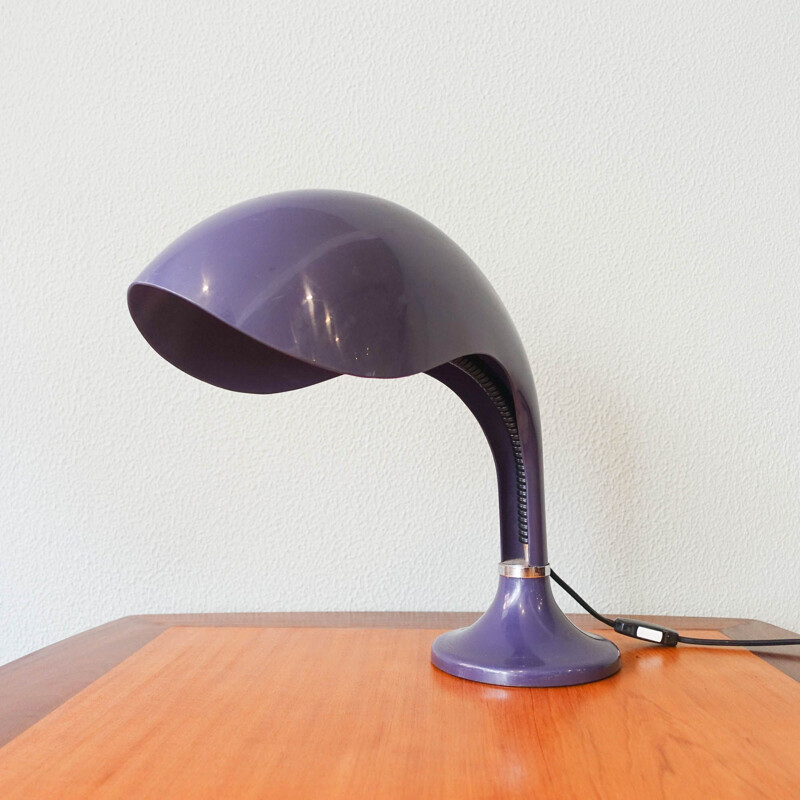 Lampe de table Rhea vintage italien en plastique et métal par Marcello  Cuneo pour Ampaglas, 1960
