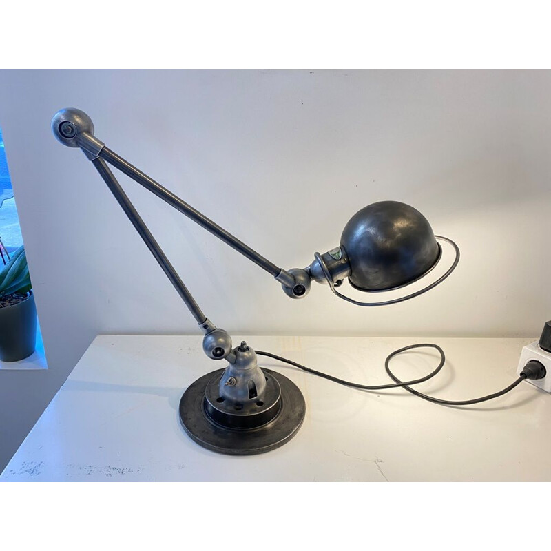 Lampe de bureau vintage Jieldé 2 graphite par Jean Louis Domecq