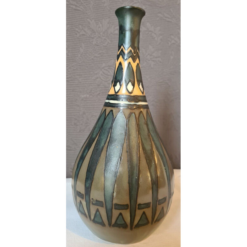 Vase Art déco vintage par Odetta Hb Quimper