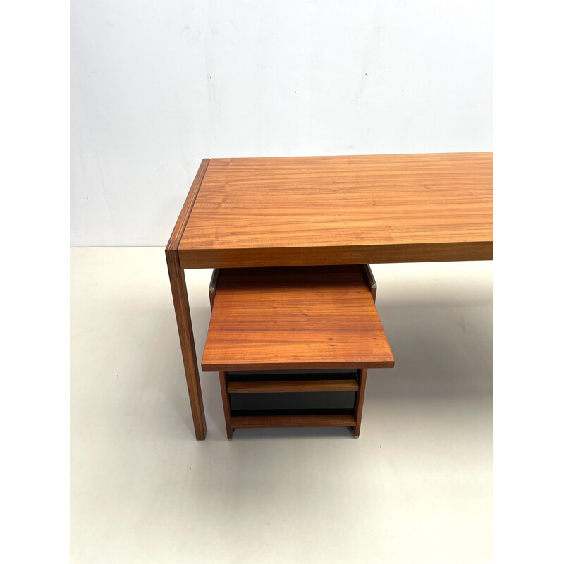 Mesa de madeira escandinava com gavetas, 1960