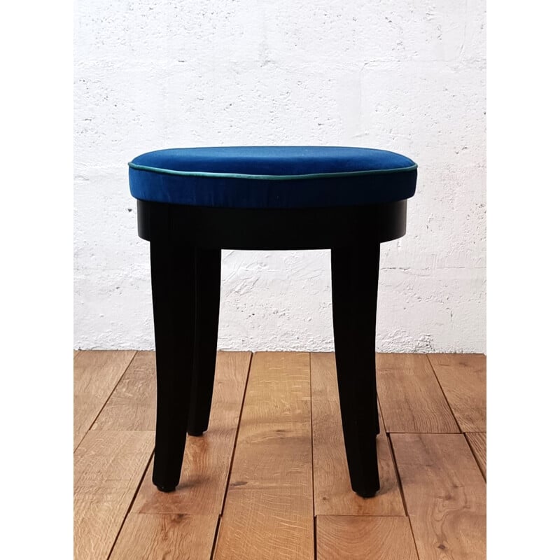 VELVET - SGABELLO VELLUTO BLUE