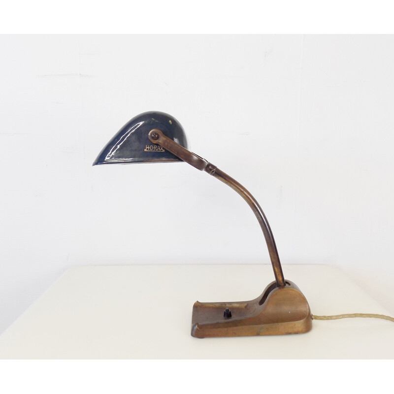 Vintage Horax banker table lamp by Dr. Schneider&Co