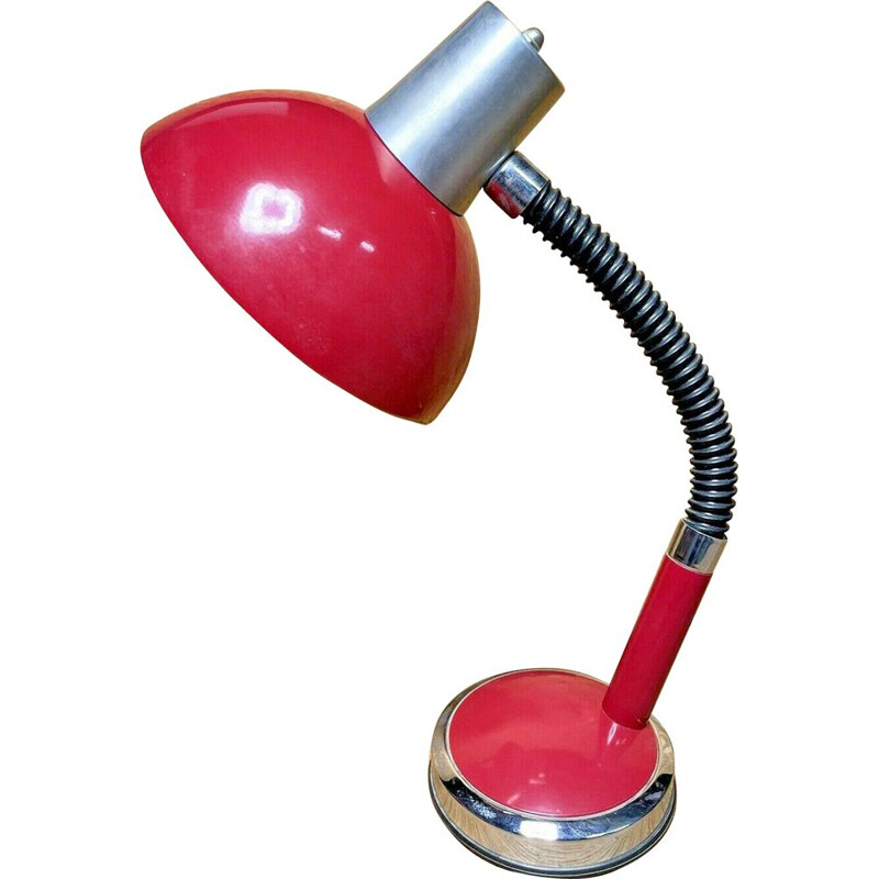 Lampe vintage Resistex rouge, 1970-1980
