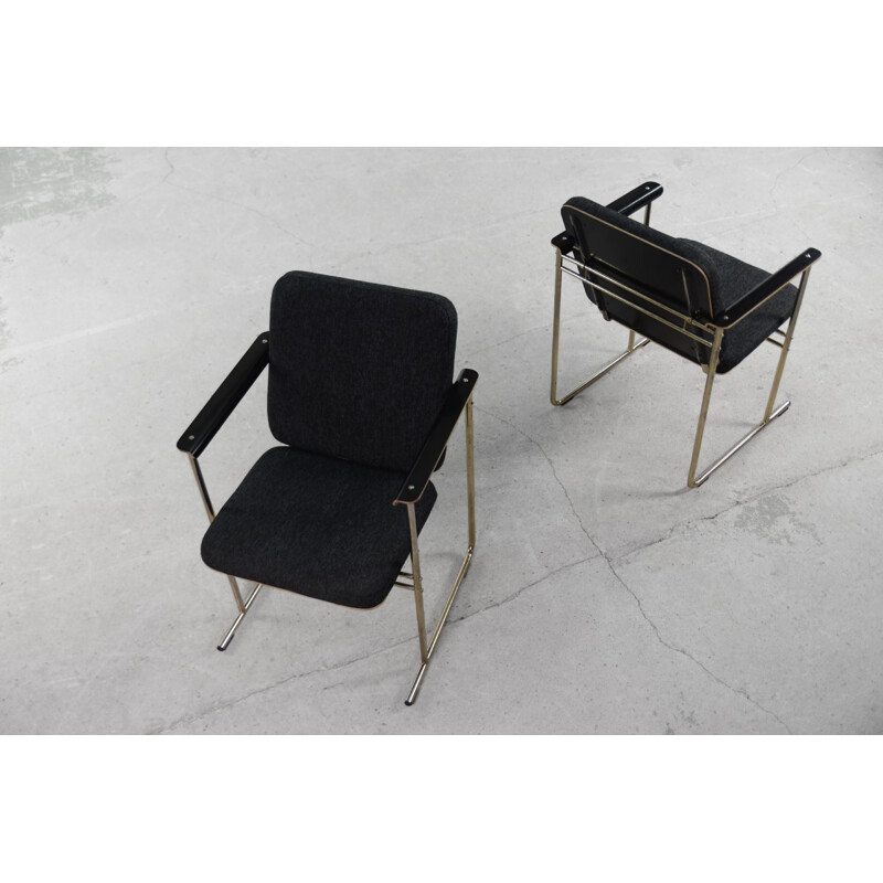 Conjunto de 4 cadeiras Bauhaus Skaala vintage de Yrjö Kukkapuro para  Avarte, 1980