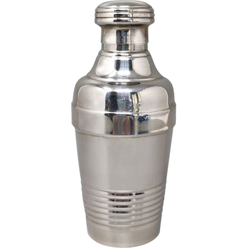 Vintage cocktail shaker in stainless steel, Italy 1950s