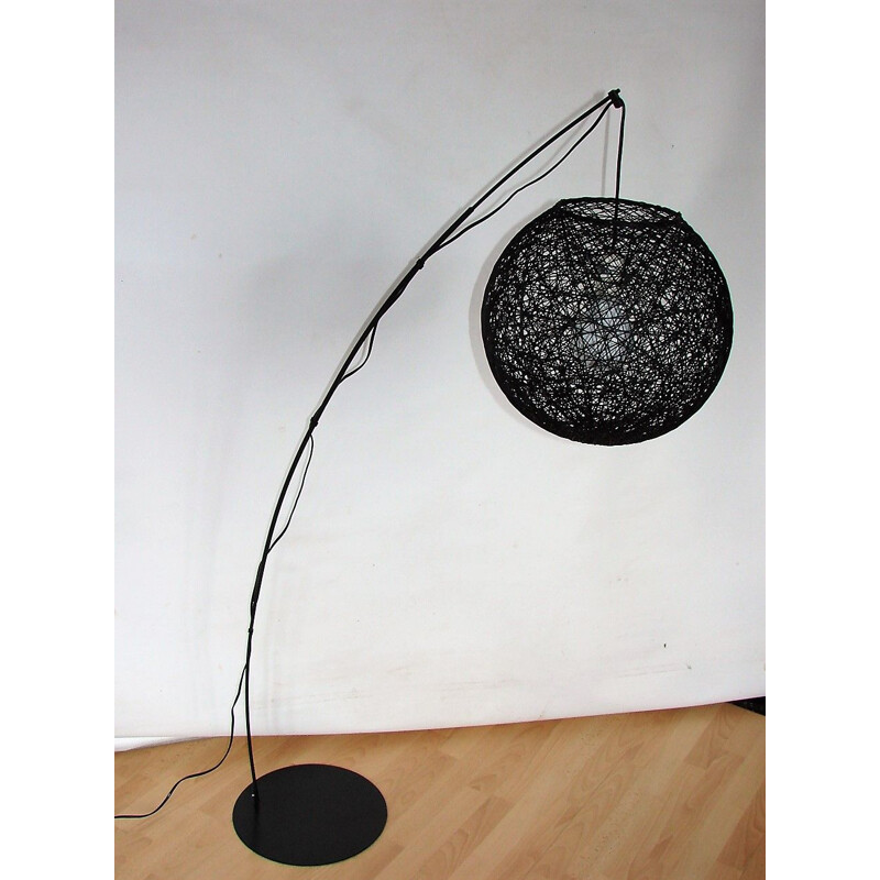 Vintage verstelbare metalen vloerlamp, 1990
