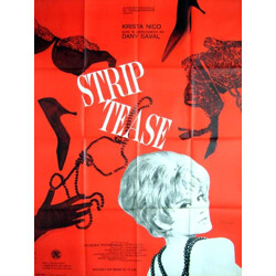 Originele Jacques Poitrenaud filmposter "Strip tease" - 1963