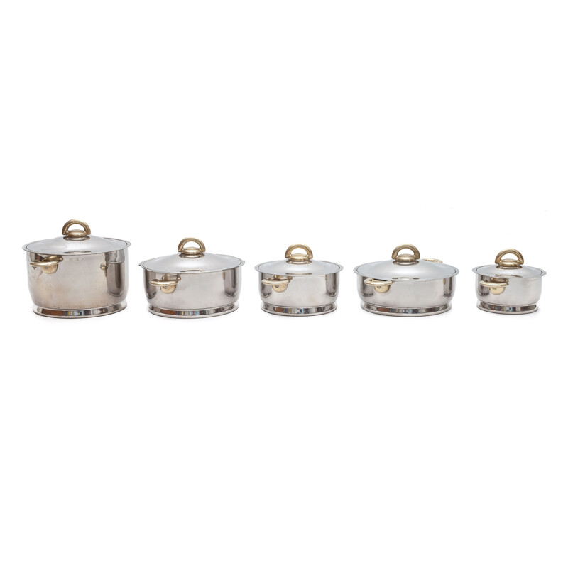 Set of 11 vintage Durotherm casseroles by Kuhn Rikon, 1990