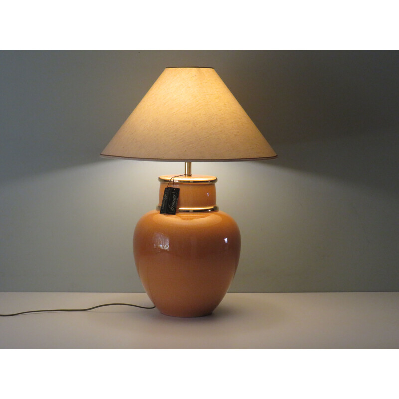 Lampe de table vintage en céramique par Louis Drimmer, France 1970