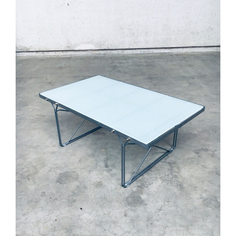 Tavolino vintage in metallo grigio "Moment" di Niels Gammelgaard per Ikea,  1980