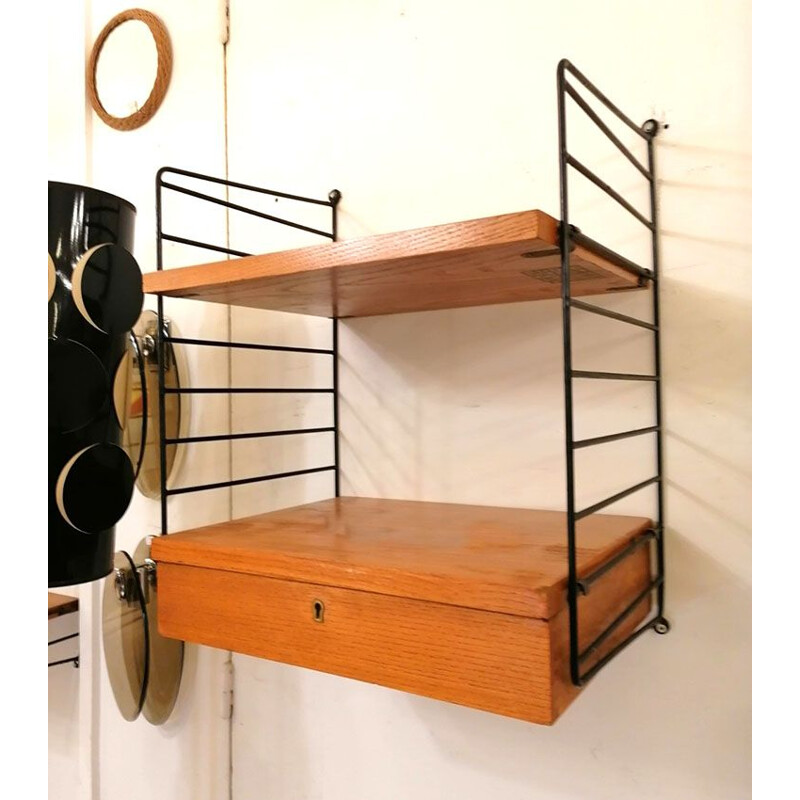 Set of vintage Tomado string shelves, 1960