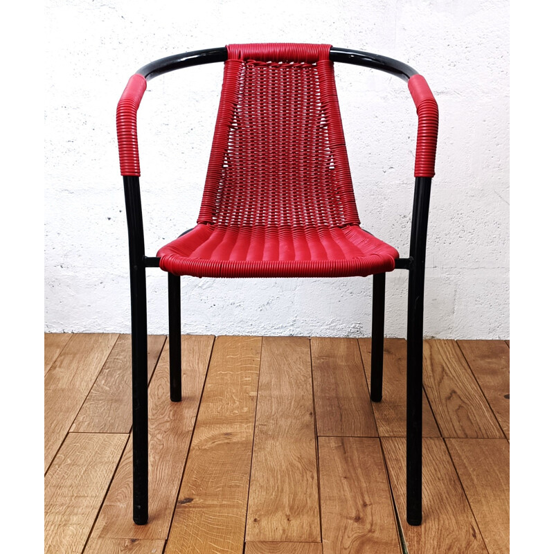 Chaise de jardin vintage rouge par Go In
