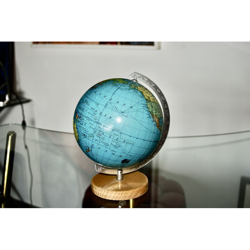1 Pièce Décoration De Globe Terrestre En Cristal Avec Base