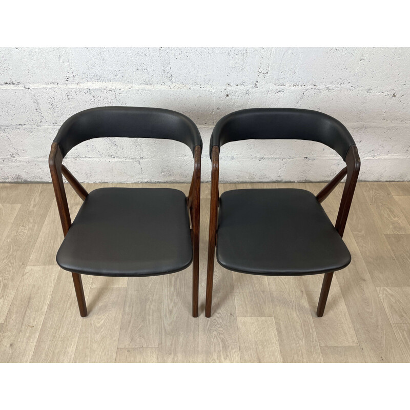 Ein Paar skandinavische Vintage-Stühle aus Teakholz, 1960