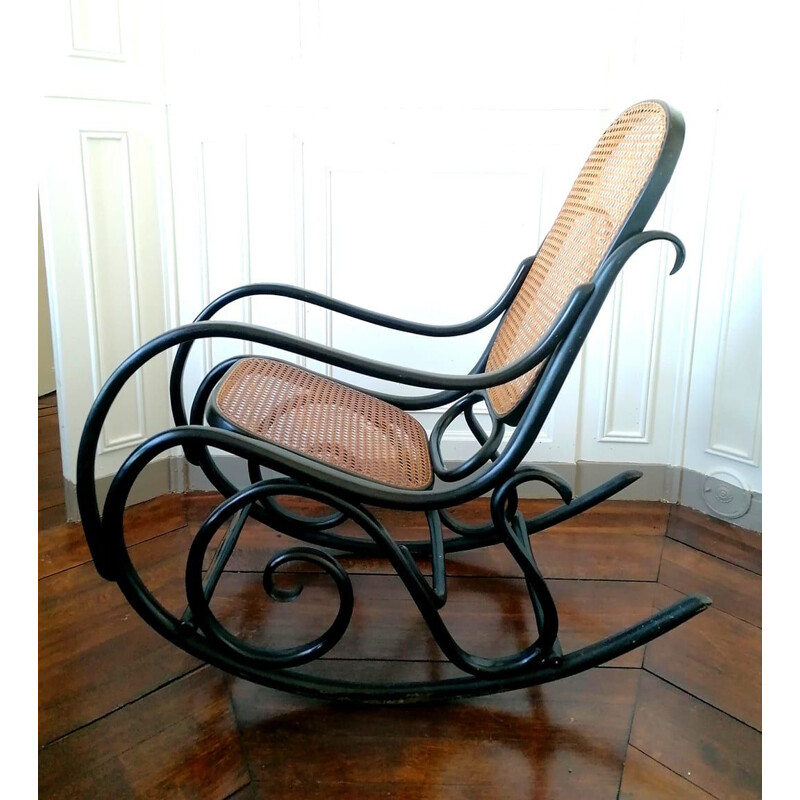 Chaise à bascule vintage Thonet n 10, 1906