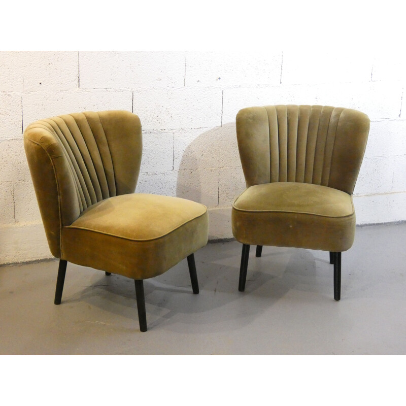 Pair of vintage cocktail chairs, 1970