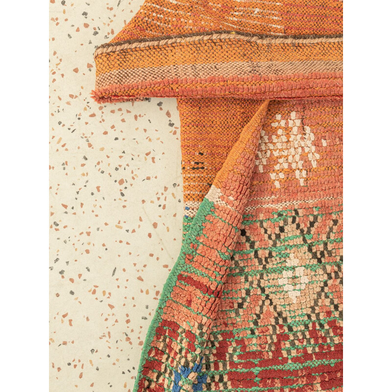 Vintage Boujad wool handmade berber rug, Morocco