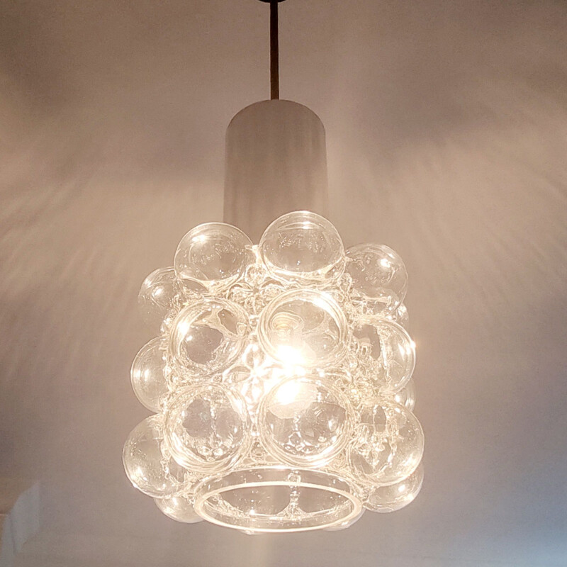 Mid-century bubble glass pendant lamp by Helena Tynell for Limburg, Germany  1960s