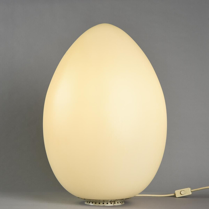 Vintage Egg lamp by Ben Swildens for Verre Lumière, 1969