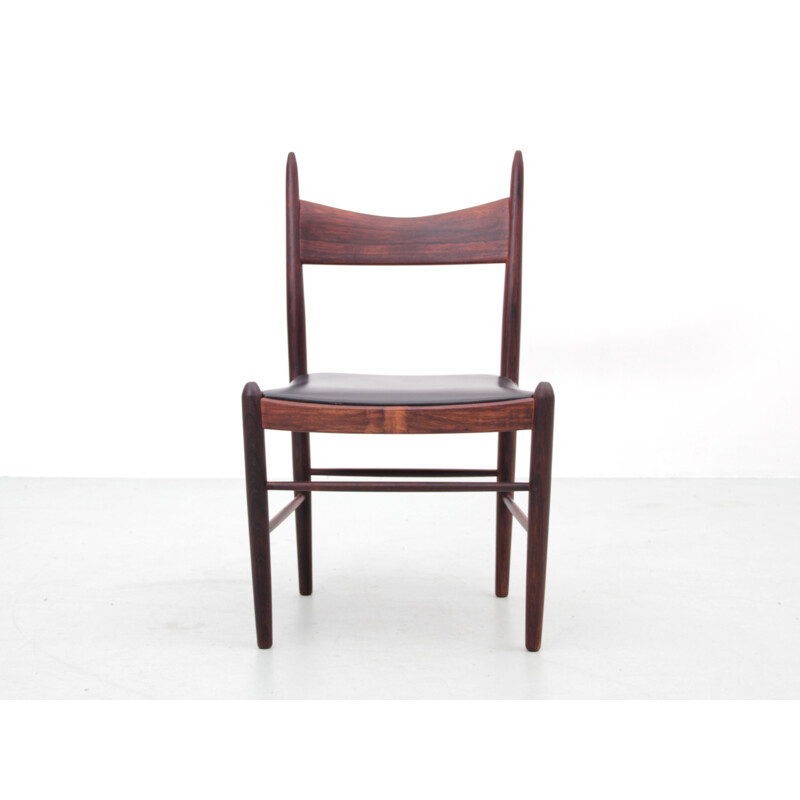 Set aus 6 skandinavischen Vintage-Stühlen aus Rio-Palisander von Vestervig  Eriksen für Tromborg Moblerfabrik