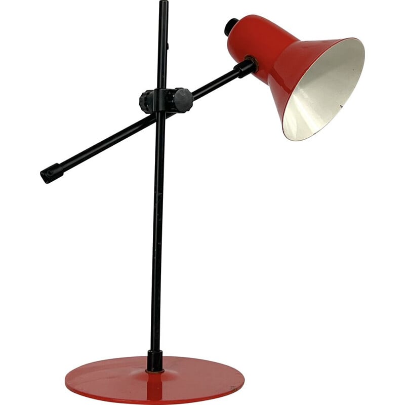 Rote Vintage-Tischlampe von Veneta Lumi, Italien 1970