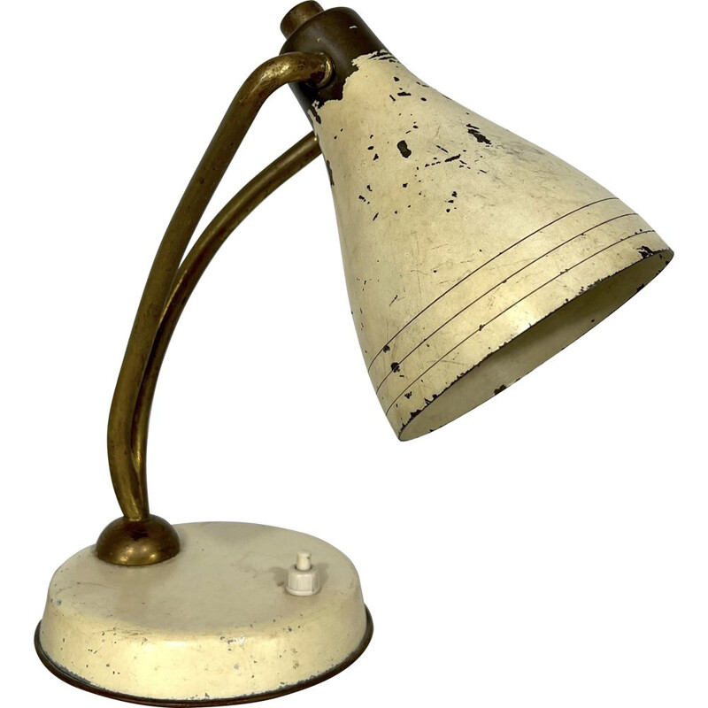 Lampe de table orientable en laiton laqué par Arredoluce, 1950