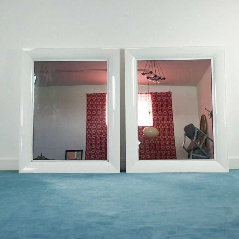 Pair of vintage Ghost mirrors by Kartell Francois