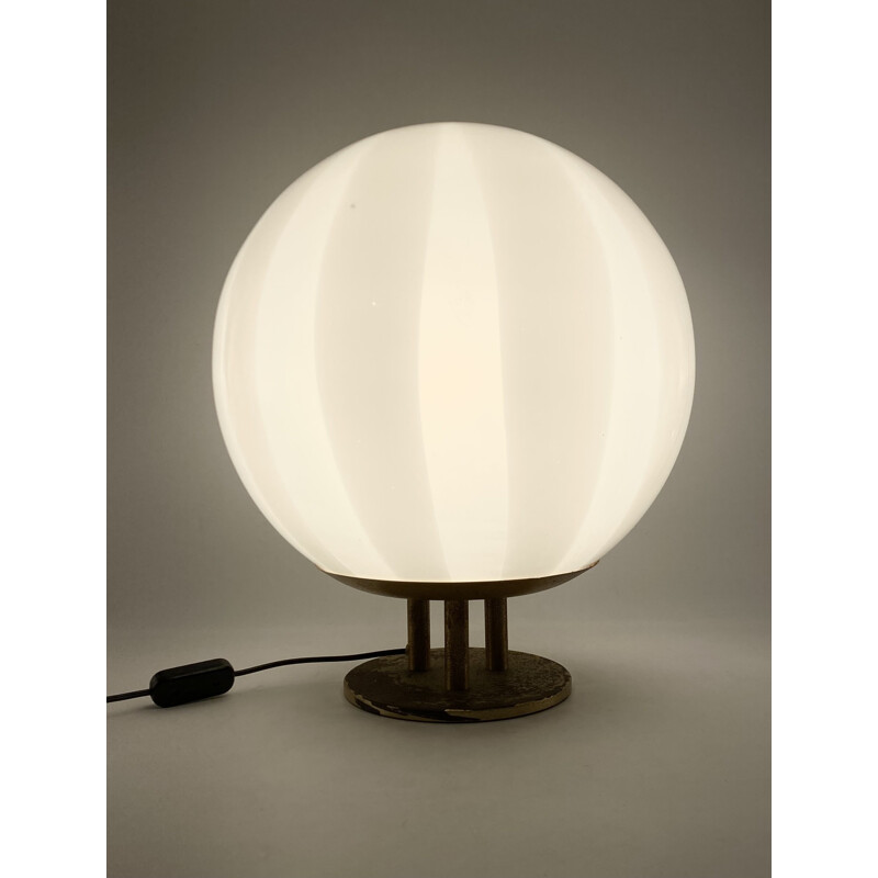 Vintage Murano glass spherical table lamp, Italy 1960s