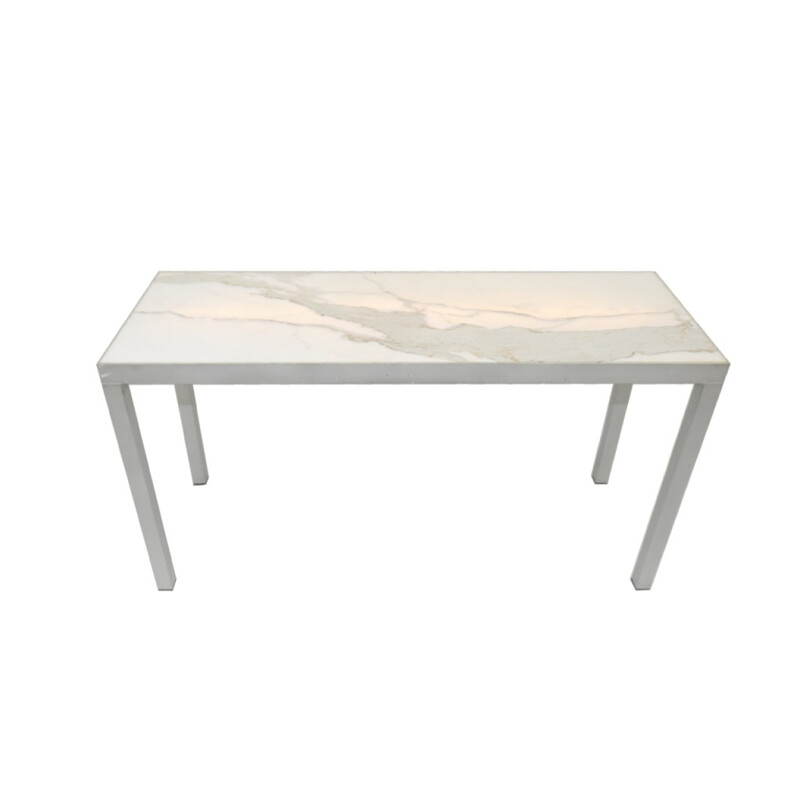 Vintage console in Carrara marble by Philippe Starck, 2000