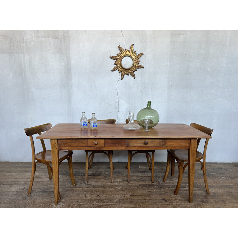 Table vintage en bois massif