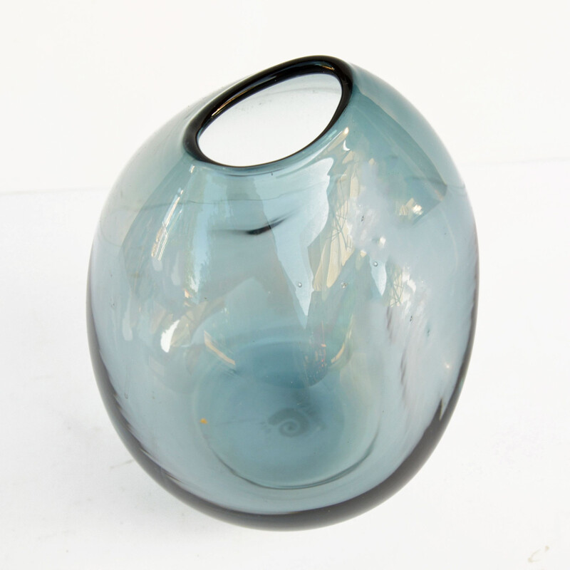 Vintage glass vase by Hysteria, France 1970-1980s