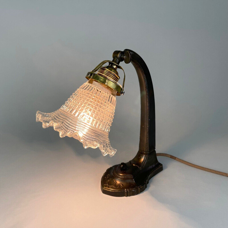 Lampe de table vintage Art Nouveau, Tchécoslovaquie 1910