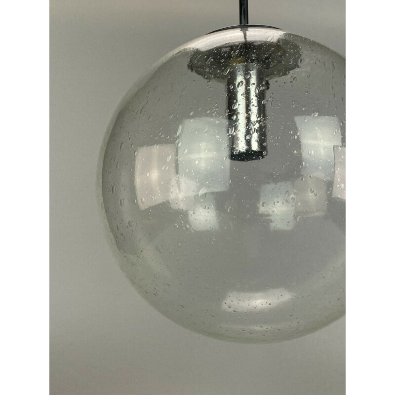 Vintage spherical pendant lamp by Glashütte Limburg, 1960-1970s