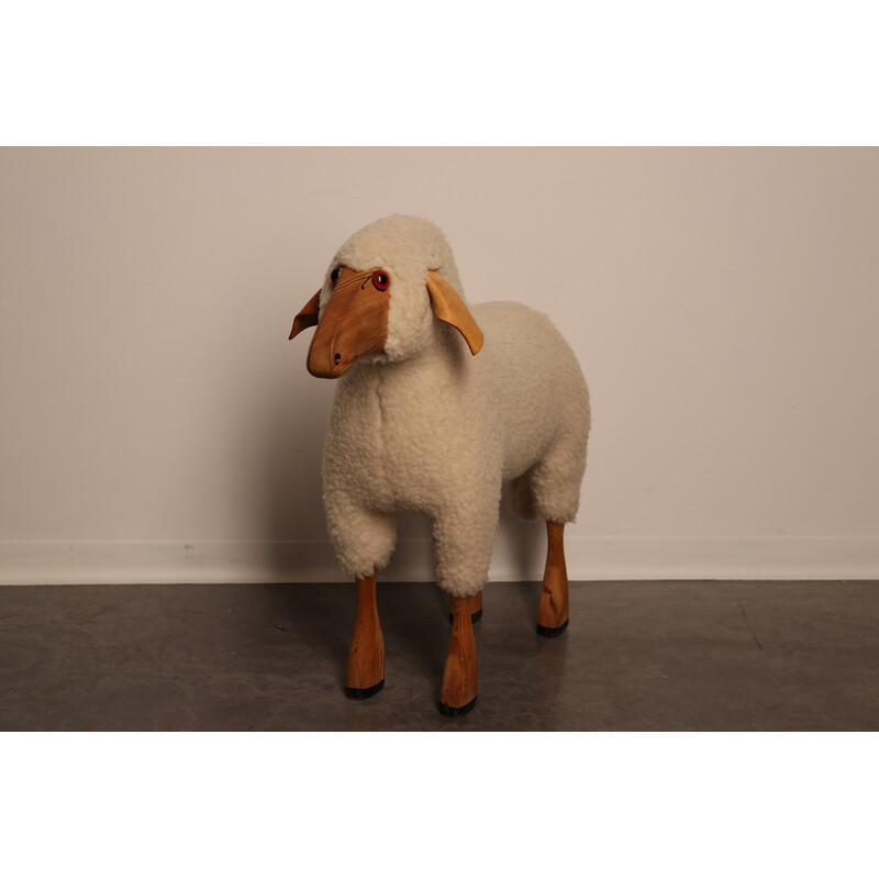 Levensgrote vintage schapenvoetsteun door Hans-Peter Krafft voor Meier,  Duitsland 1970