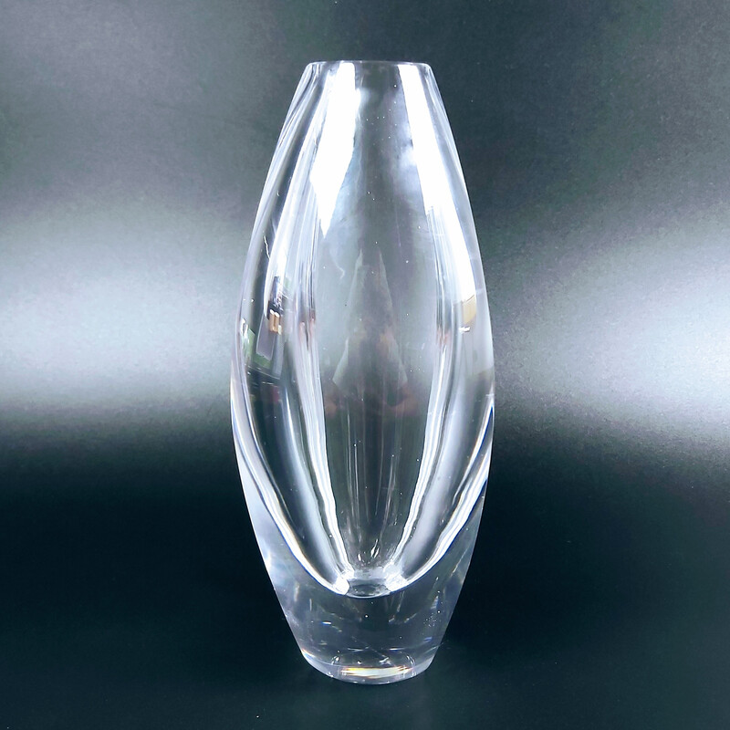 Scandinavian mid century glass vase by Mona Morales-Schildt for Kosta,  Sweden 1950s