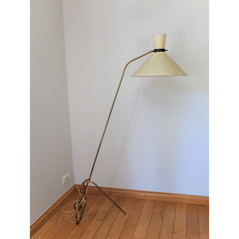 Vintage-Stehlampe mit Pendel von Maurice Flachet, 1950